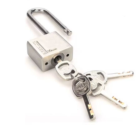 Fermeture à glissière anti-rouille en acier inoxydable de 40 mm à longue menottes Fermetures à glissière de sécurité à clé identique