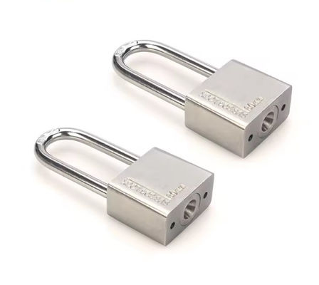 Fermeture à glissière anti-rouille en acier inoxydable de 40 mm à longue menottes Fermetures à glissière de sécurité à clé identique