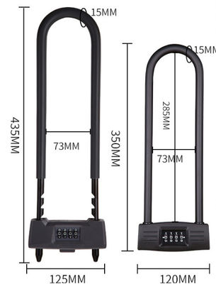 Combinaison à 4 chiffres, cadenas à tiges longues, fermeture en U