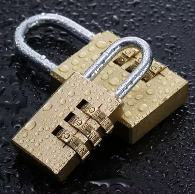 Fermeture à glissière à quatre chiffres en cuivre à combinaison de mots de passe