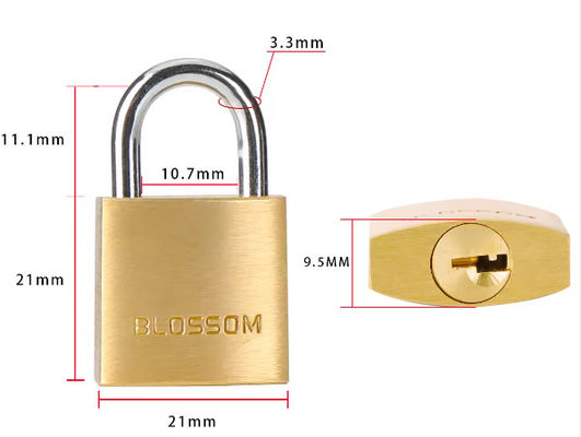 Fermeture à clef solide Petit cadenas en laiton de 32 mm Acier durci rectangulaire